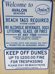 Here's a list of the things you can't do at the beach.