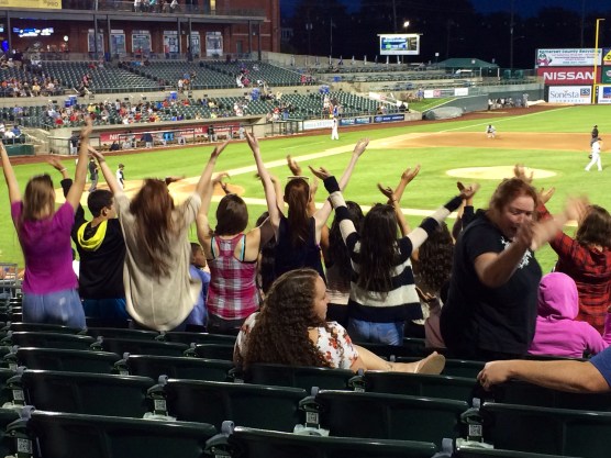 Good times at the Patriots game.
