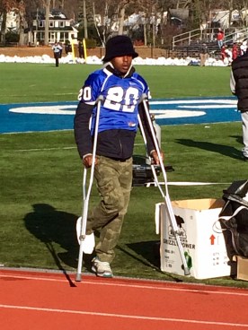 Injured Montclair player
