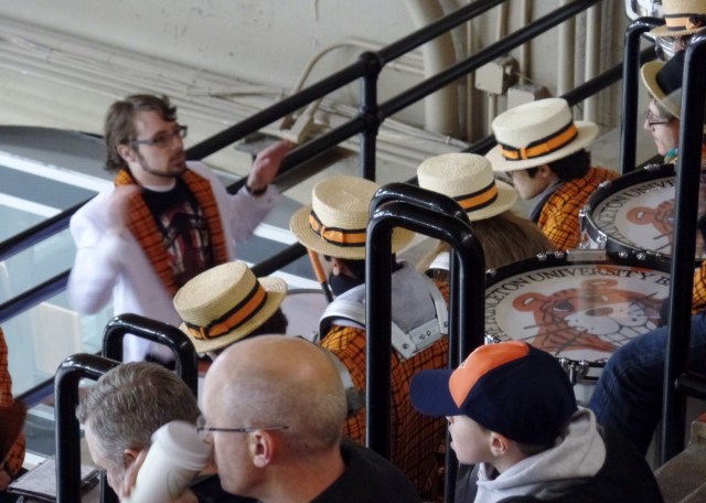 Princeton band at hockey game