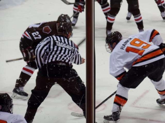 Face off, Princeton vs. Brown