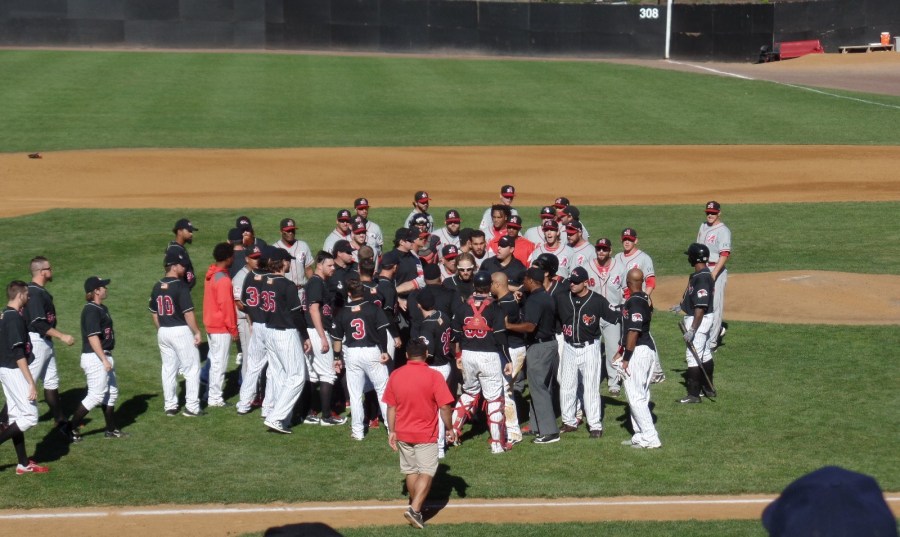 The benches clear