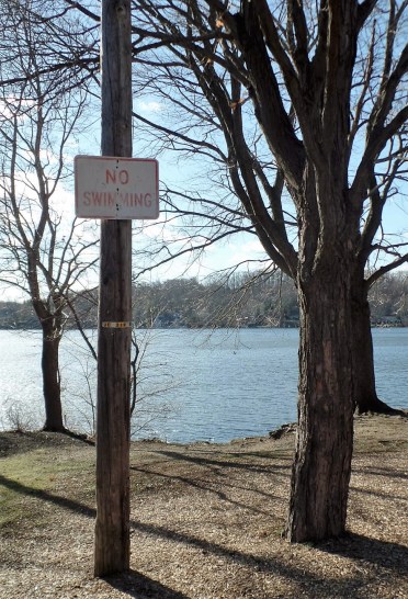 No swimming