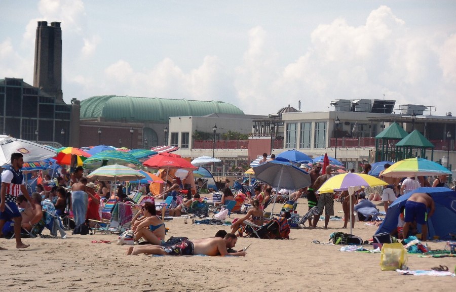 On the beach in Asbury Park