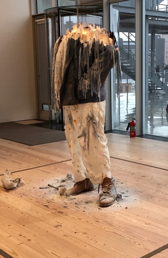 Wax candle by Urs Fischer