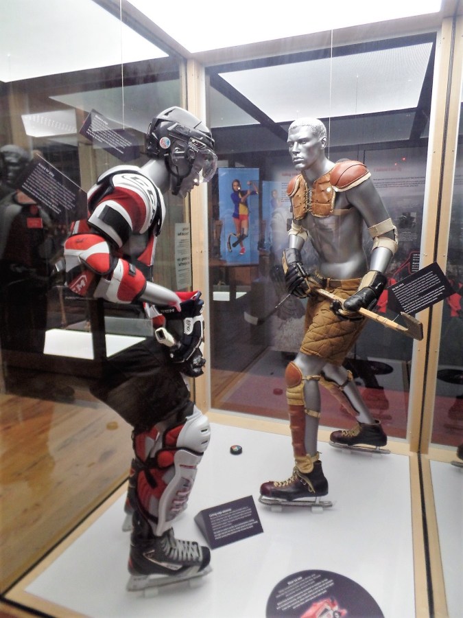 Hockey equipment past and present