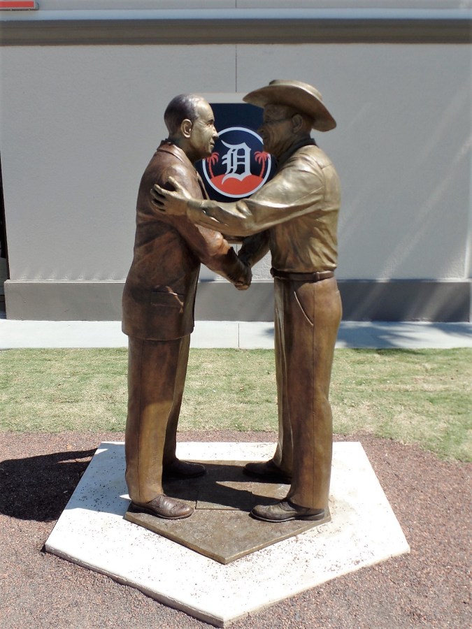 Statue outside Joker Marchand Stadium