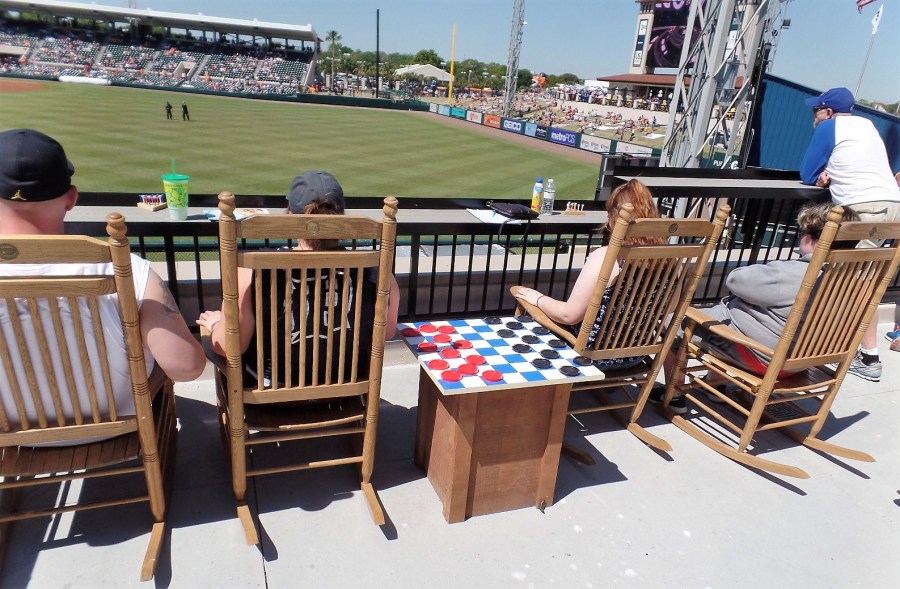 Checker board at Tigers game