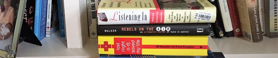 stacked books about radio
