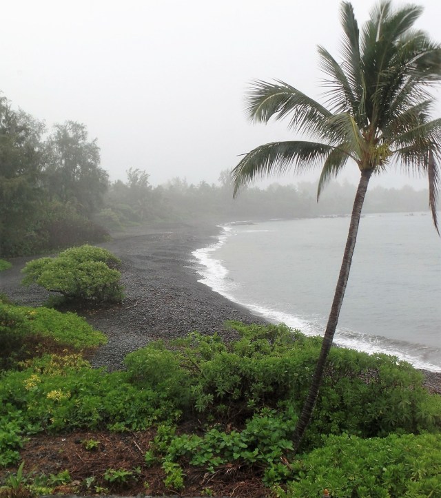 Black sand beach