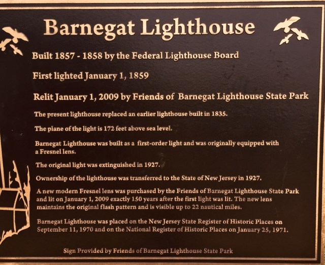 Barnegat Lighthouse sign