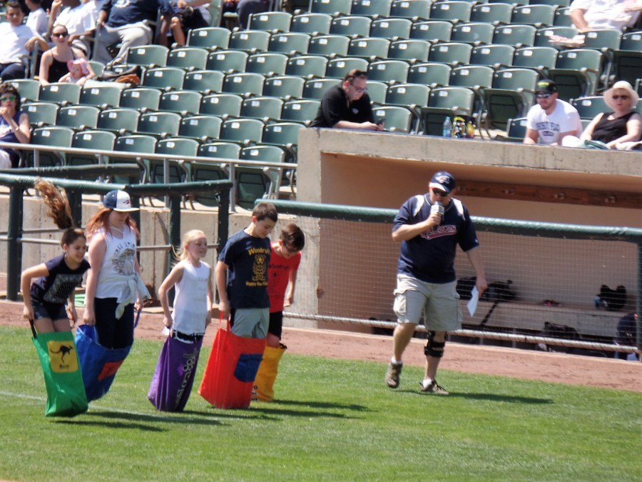 Between innings at the Somerset Patriots game