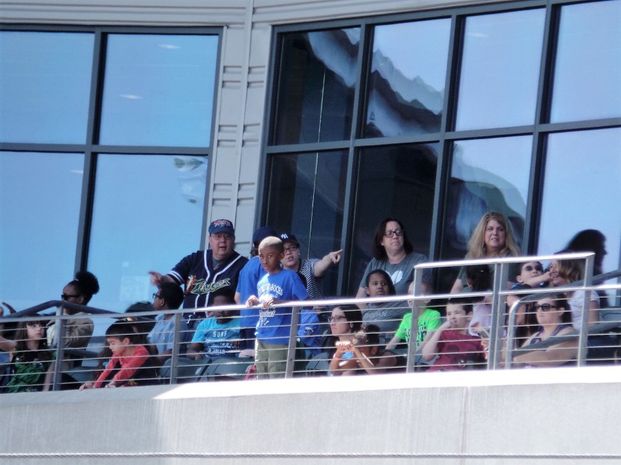 Watching the Rockland Boulders from a luxury box.