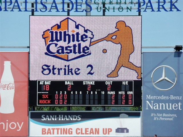 Palisades Credit Union Park scoreboard