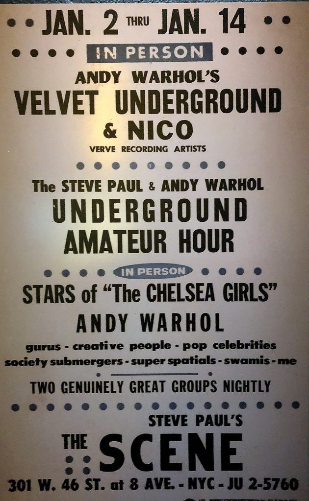 Velvet Underground concert poster