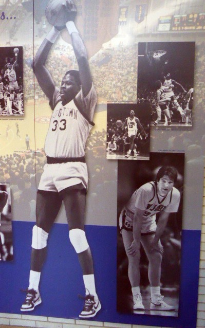 Visiting players at the Palestra