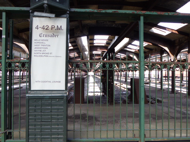 Train platform at Liberty State Park