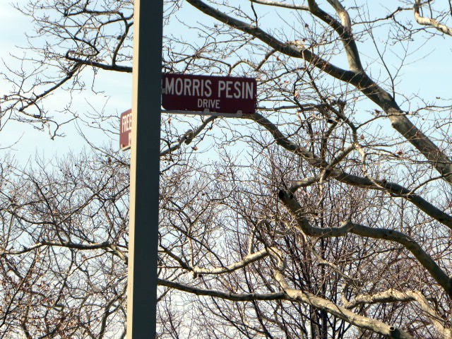 Street sign in Liberty State Park