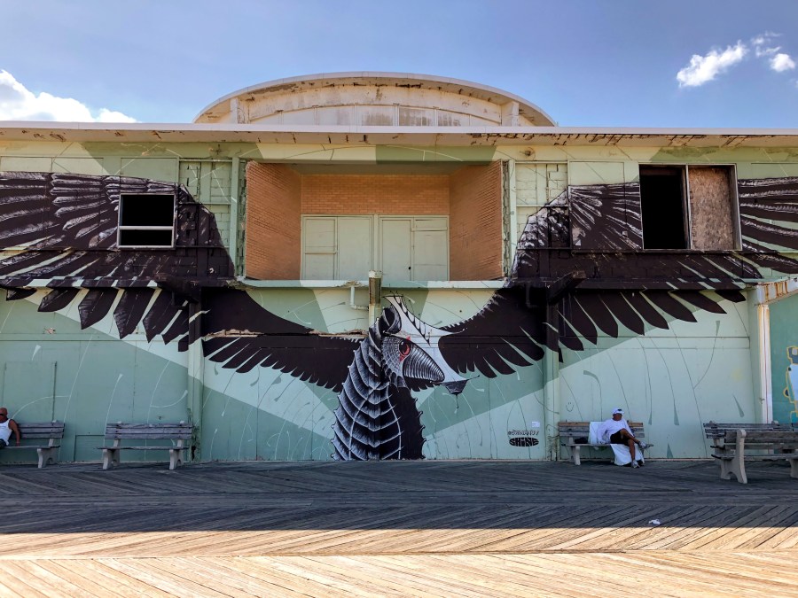 Mike Shine mural on Asbury Park boardwalk