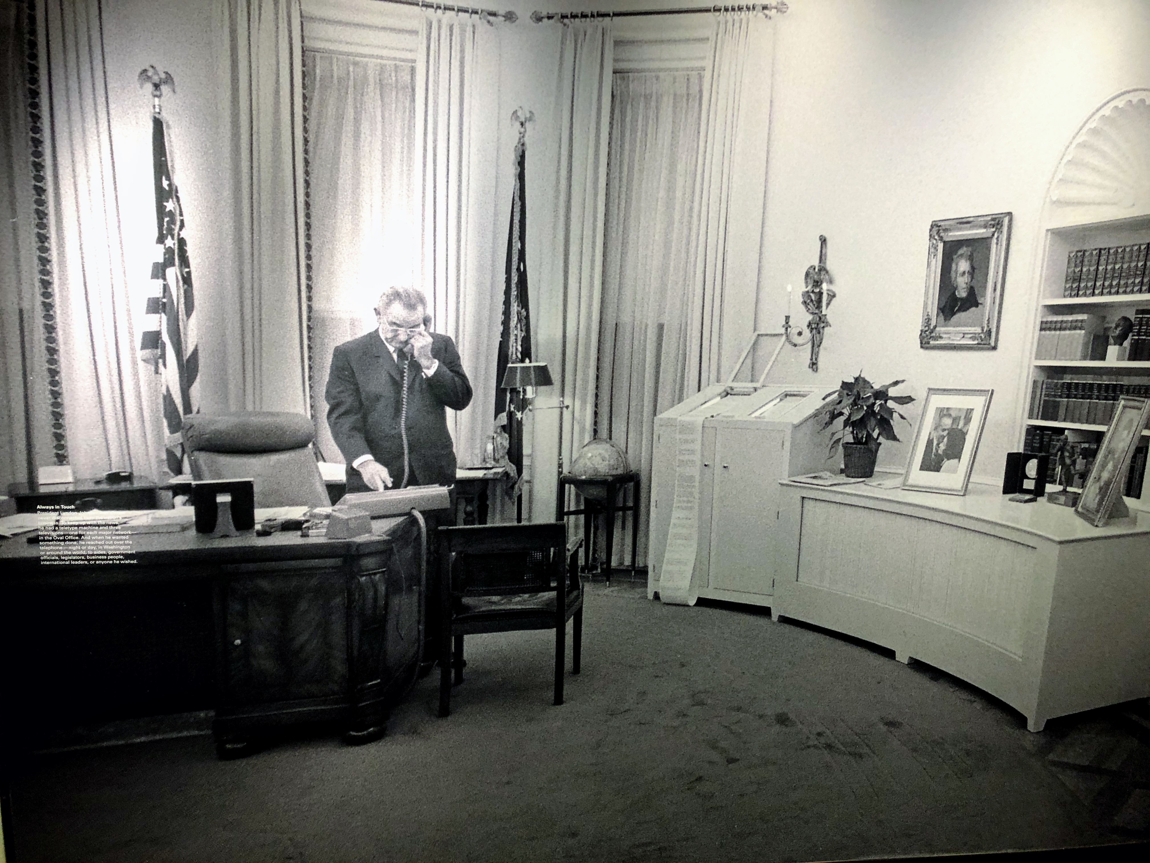 LBJ in his office