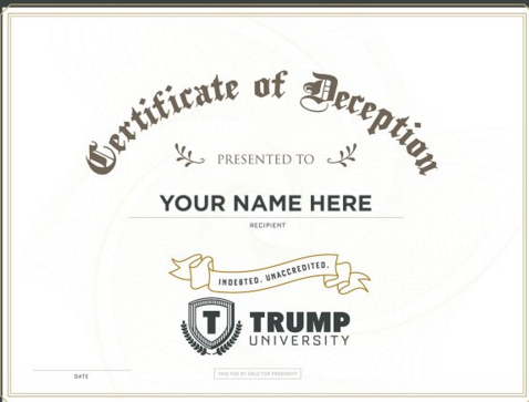 A Trump U diploma
