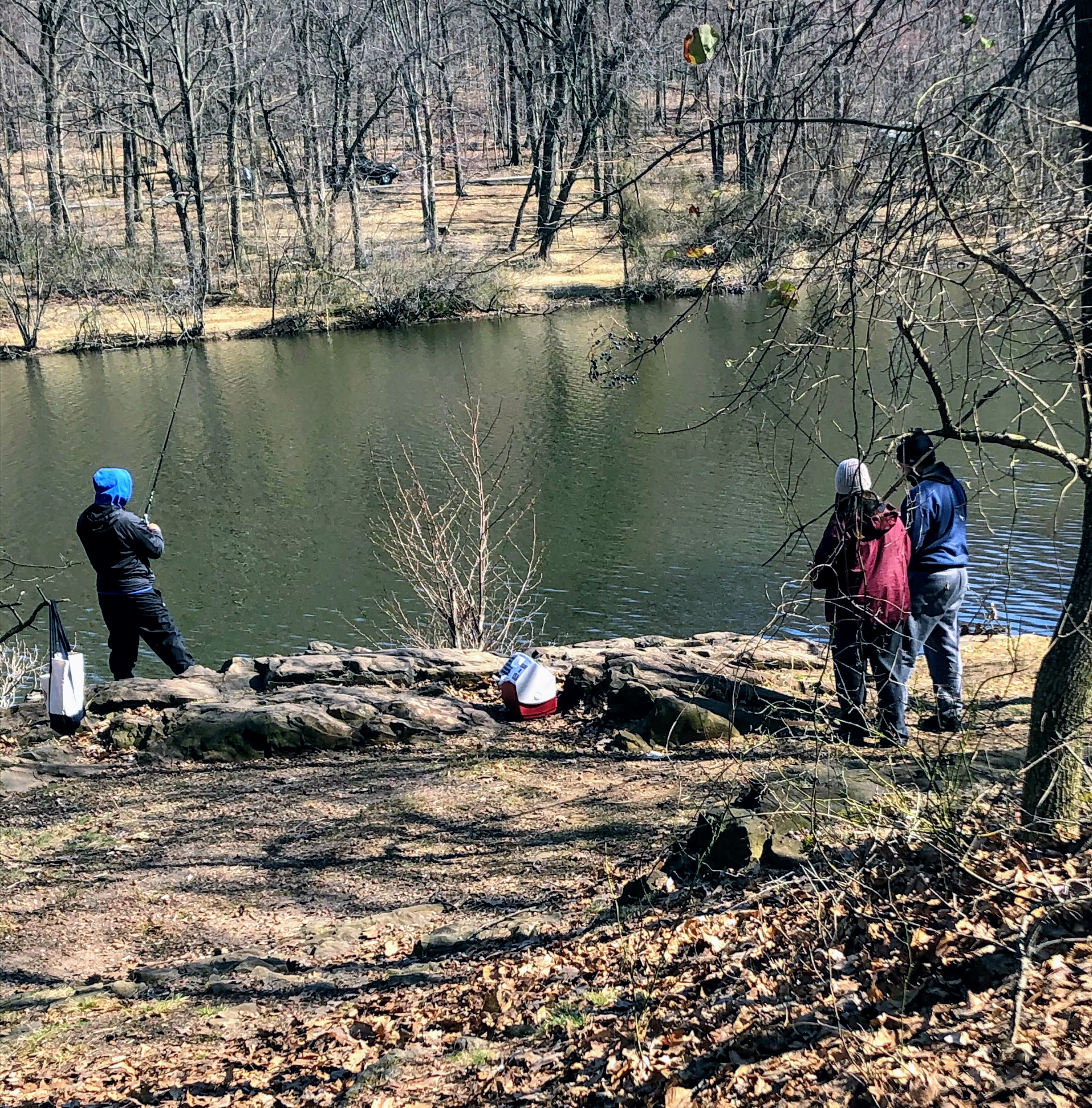 fishing at Garret Mountain