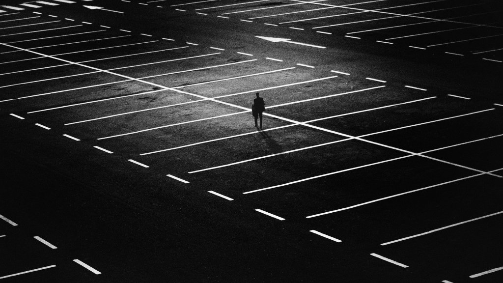 dark parking lot
