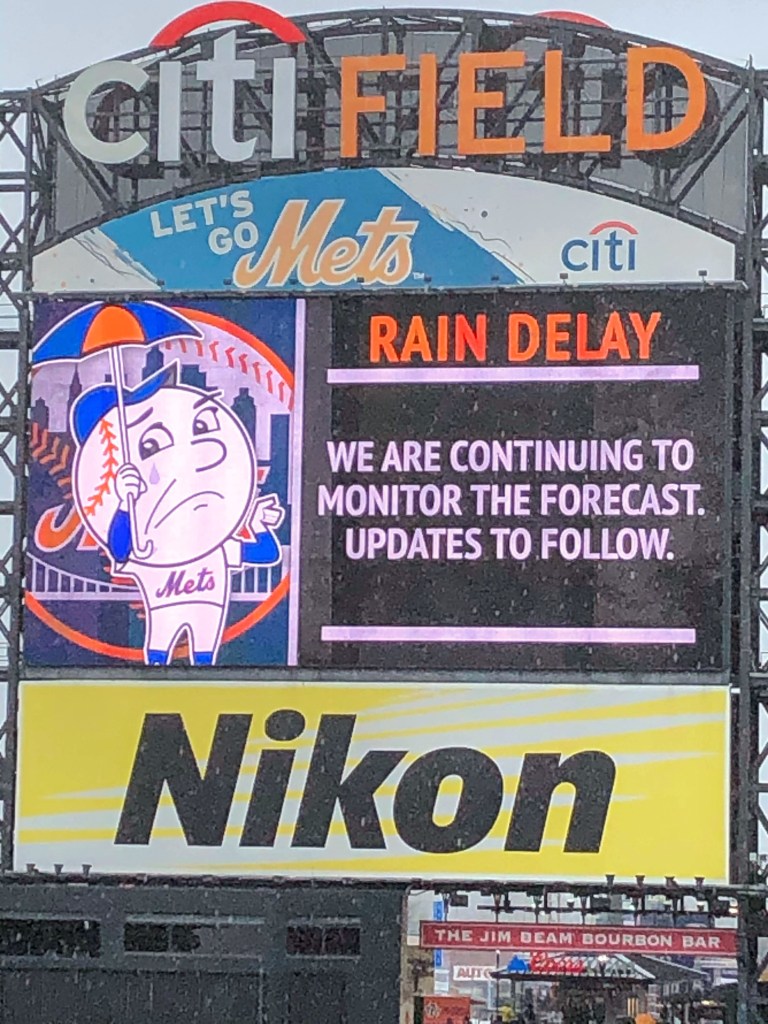 Rain delay at Citi Field