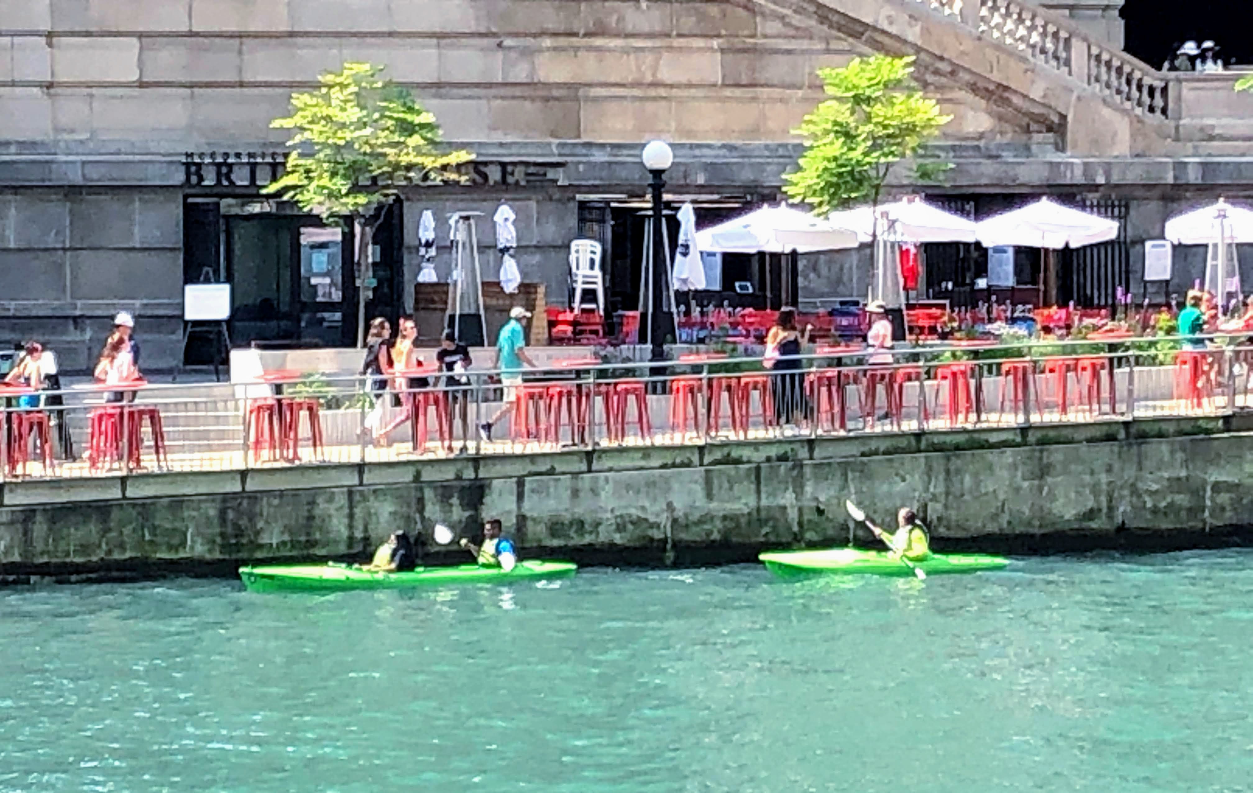 Kayakers on the Chicago River