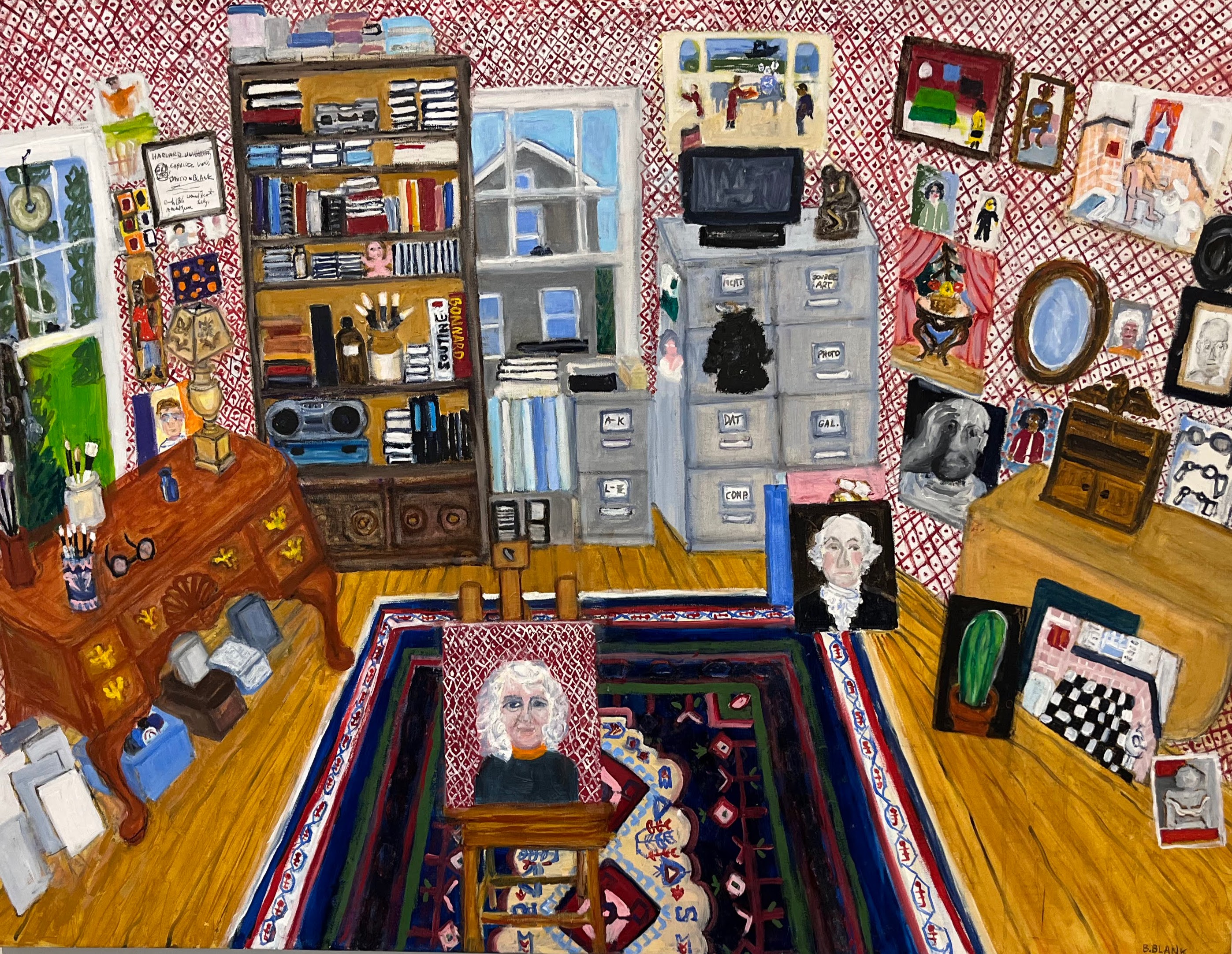 Studio with Self Portrait, Bette Blank