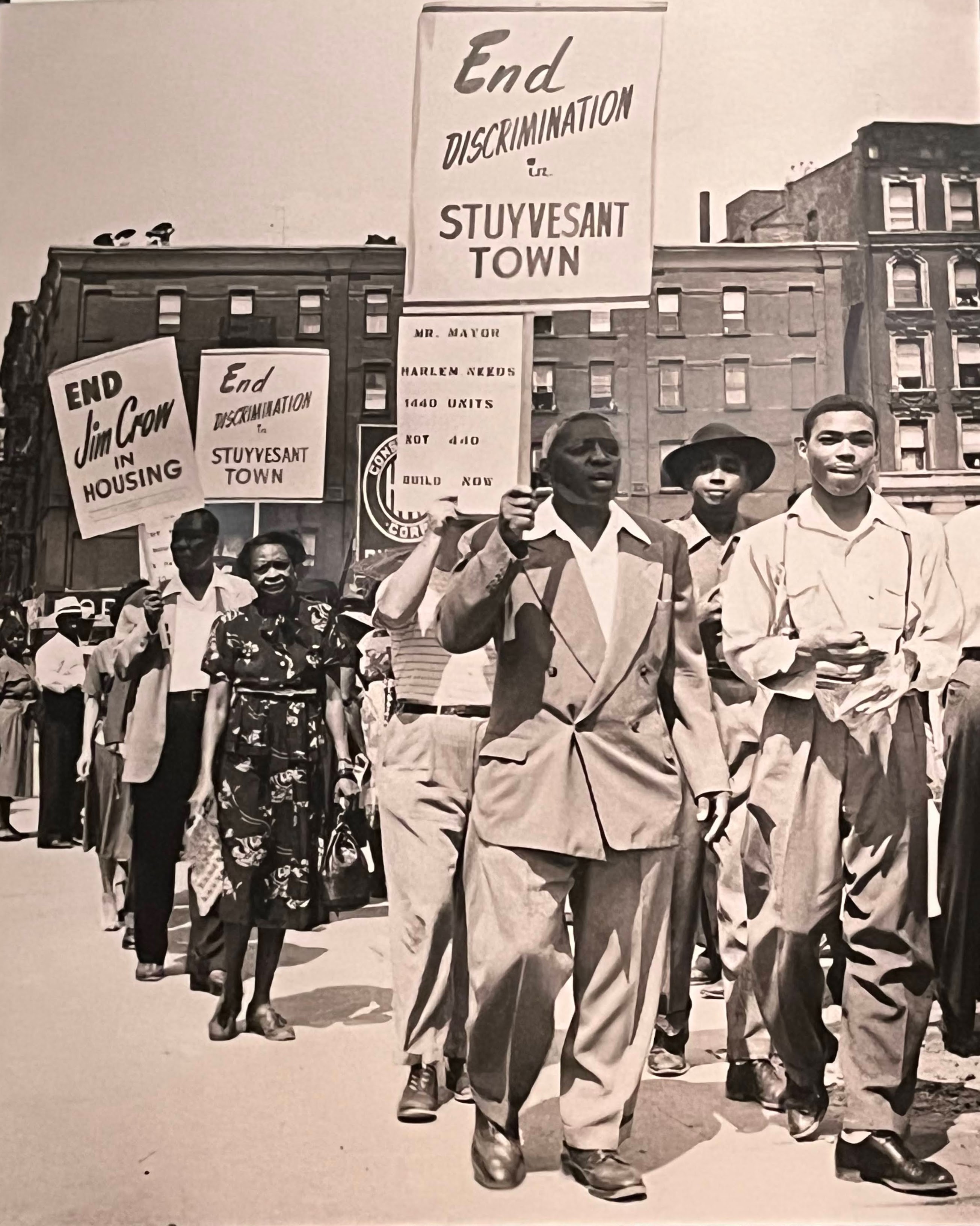 Housing discrimination protest, 1950