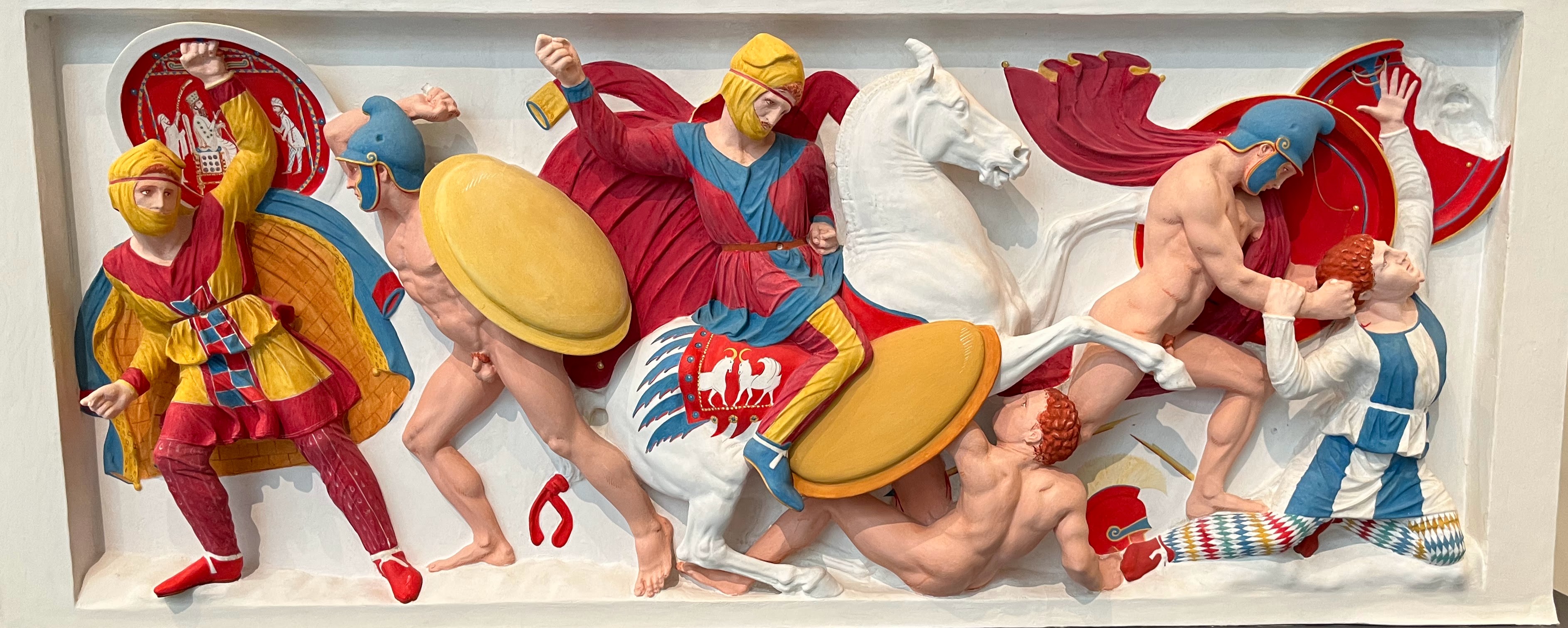 One side of the so-called Alexander Sarcophagus, with a battle between Greeks and Persians