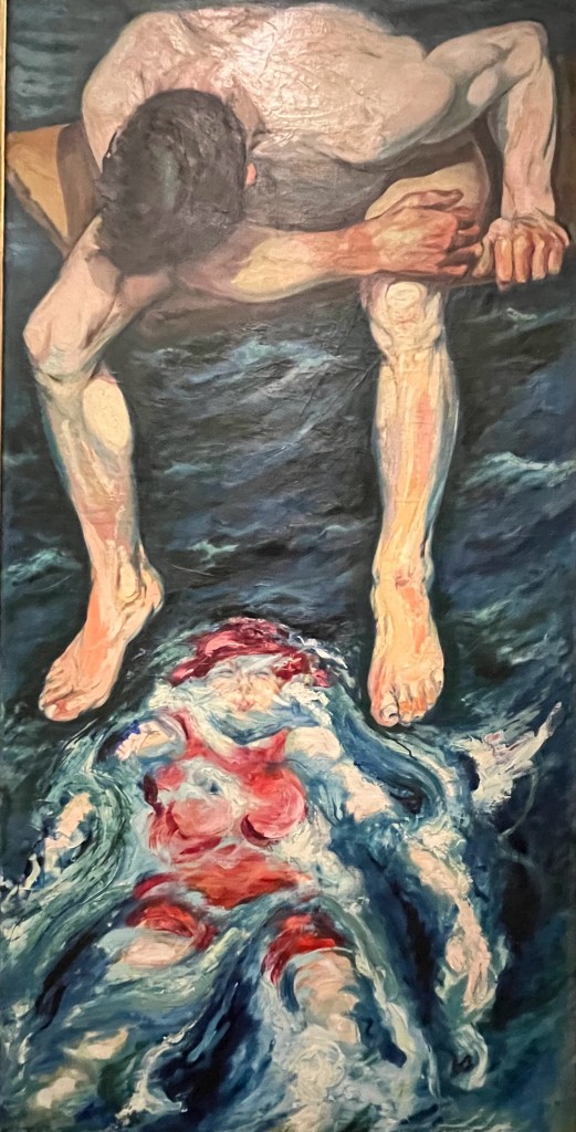 Man on a Diving Board