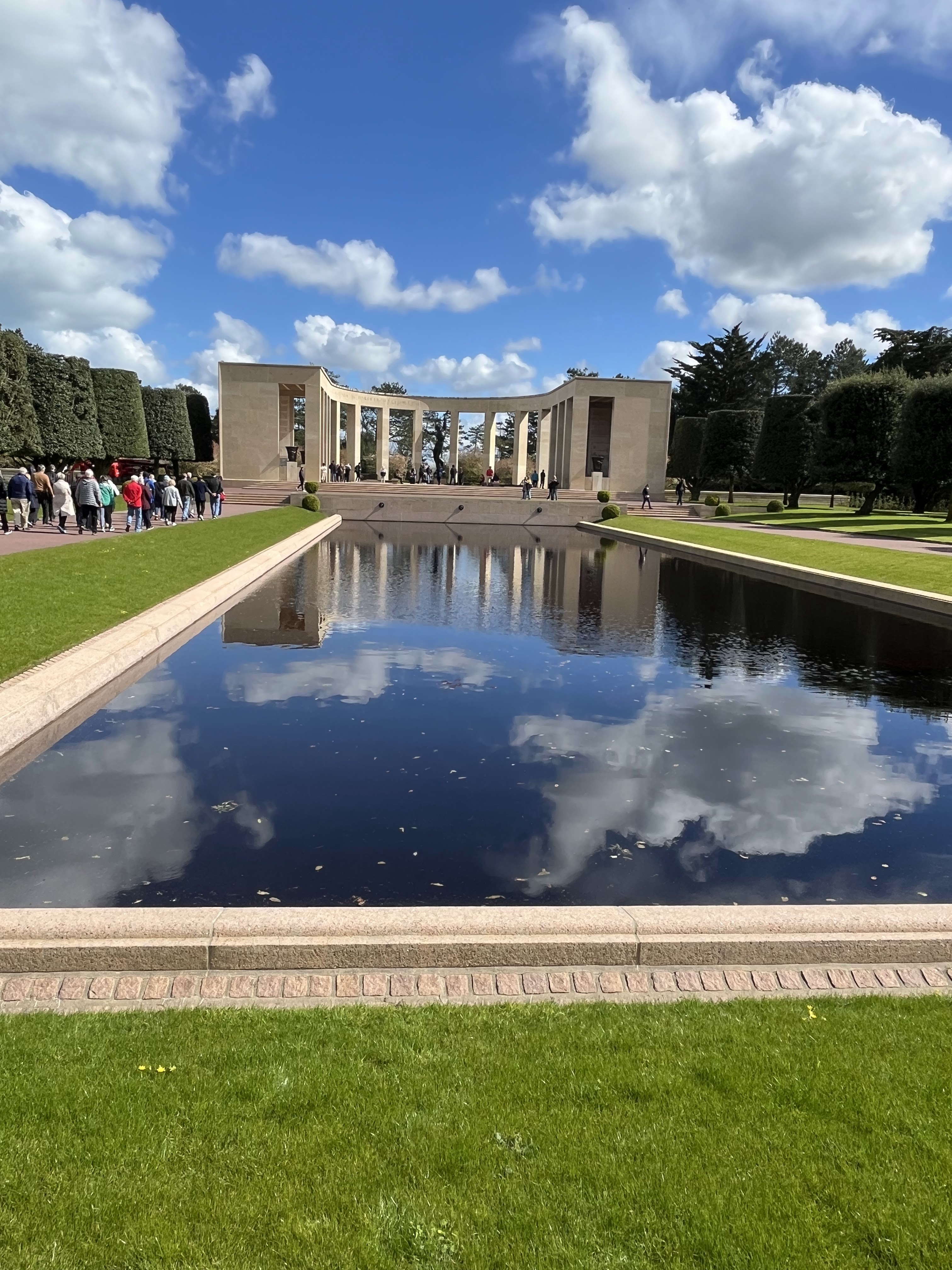 Normandy American Cemetery reflecting pool