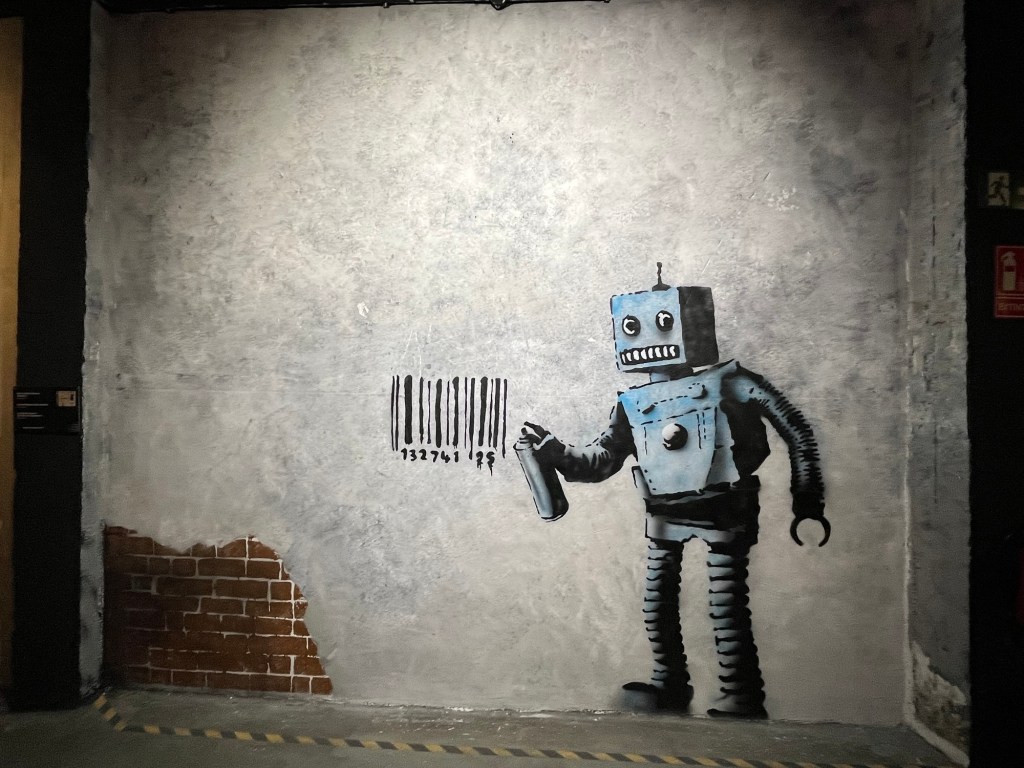 Robot and Barcode, Banksy