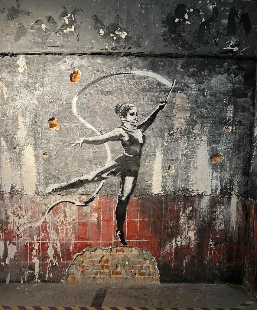 Young Gymnast with Ribbon, Banksy